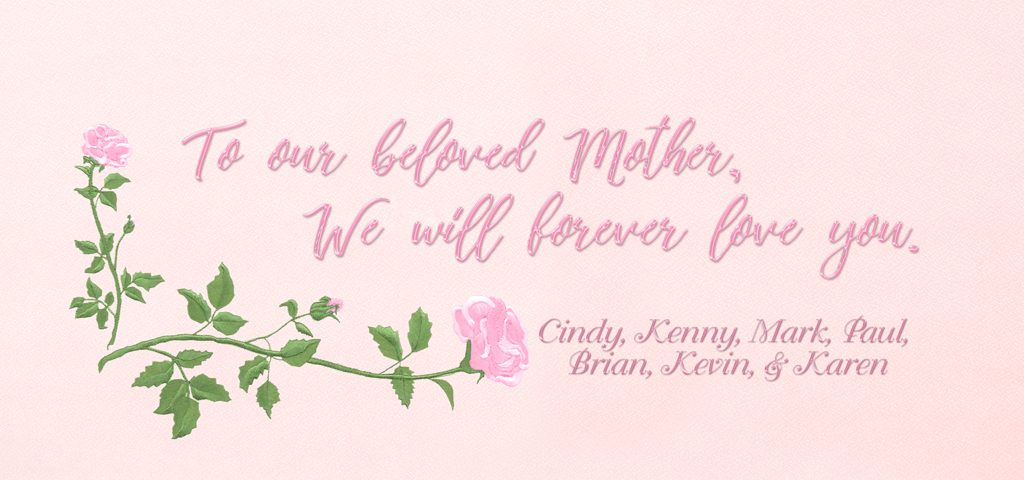 Pink Faux Corner Rose (Beloved Mother) PROOF